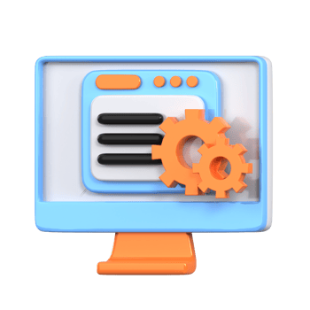 Office Automation 3D element illustration png