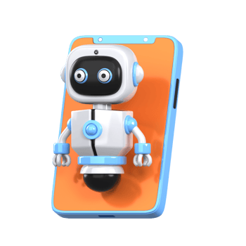 Assistent Robot 3D illustration png