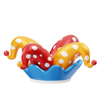 Clown Hat 3D illustration png
