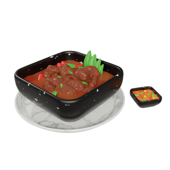Bulgogi 3D illustration png