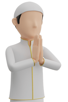 Muslim are apologizing for Eid 3D illustration png