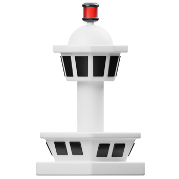Traffic Control Tower 3D illustration png