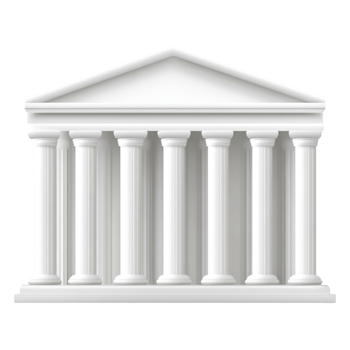 Classic Architecture of a White Grecian-Style Building with Columns png