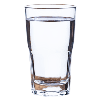 Clear Glass Filled with Fresh Water on Simple Background png
