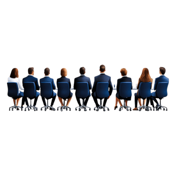 Group of Business Professionals in Conference Room Discussion Setting png