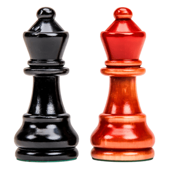 Black and Red Chess Kings on for Strategy Game png