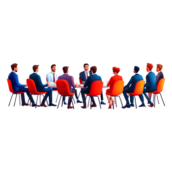 Business Meeting Discussion with Diverse Group of Professionals png