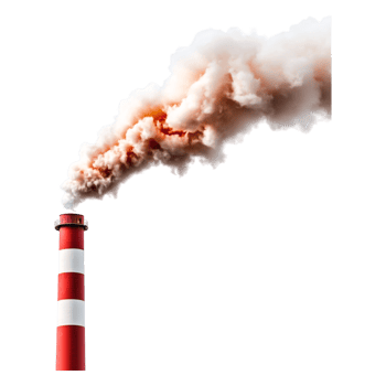 Smoke Emitting From Industrial Chimney Against Clear Blue Sky png
