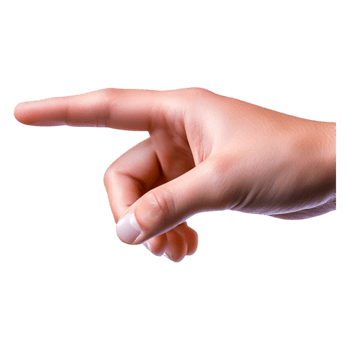 Elegant Human Hand Gesture Pointing to Direction on png