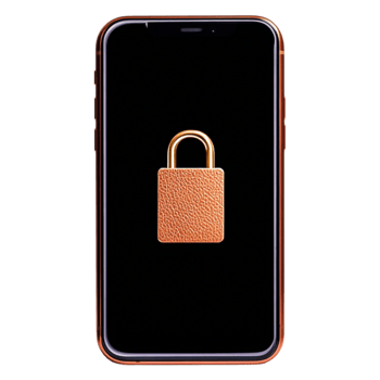 Smartphone with padlock symbol representing digital security concept png