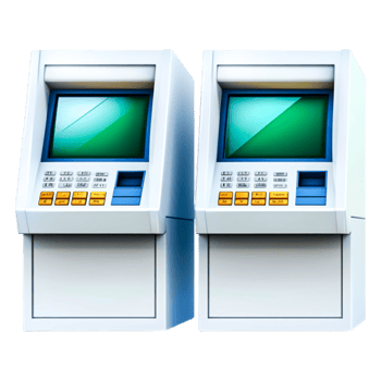 Modern Automated Teller Machines in Bright, Clean Setting png