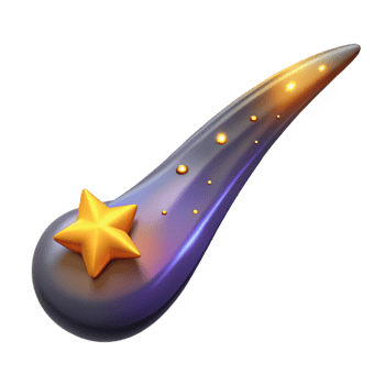 Shining Star Trail A 3D Render of a Celestial Event png