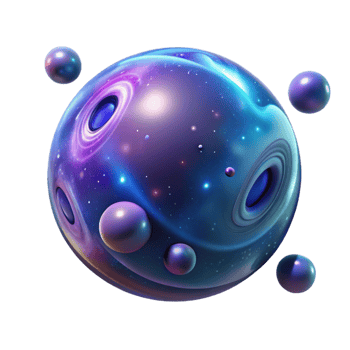 vibrant creative Cosmic Sphere A Universe Within high quality png