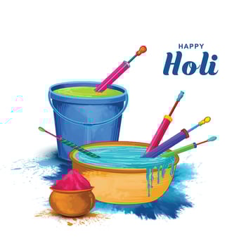 Happy holi for color festival of India celebration card vector