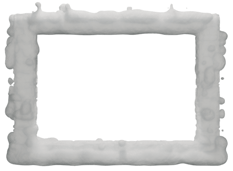 A white snow square frame png