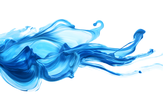 Abstract Blue Paint Splash on Transparent Background png