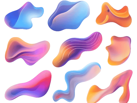 Abstract Colorful Fluid Shapes png