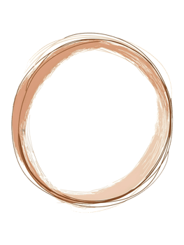 Abstract Peach and White Circular Design Element png
