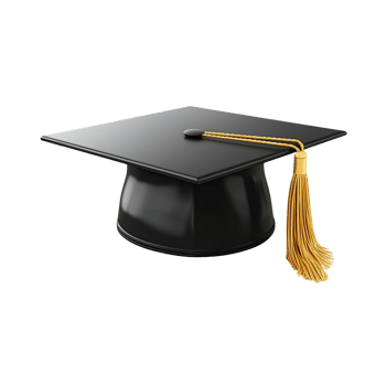 Graduation cap on a transparent background. png