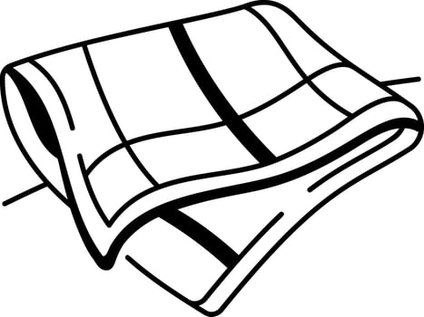 A doodle style icon of handkerchief vector