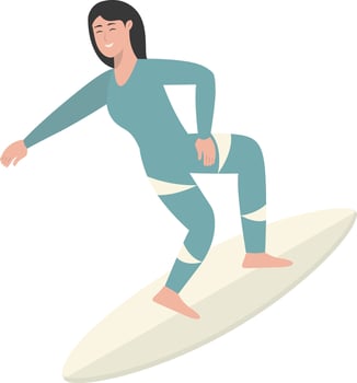 Illustration of People Surfing Activities. vector