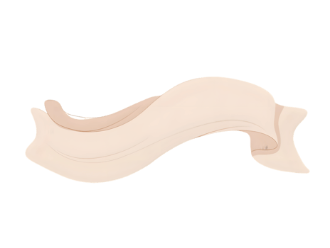 Wavy Beige Ribbon Banner on Transparent Background png