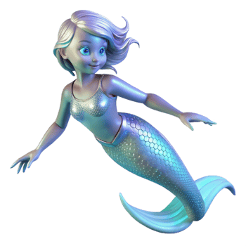 3D Render of a Mermaid png