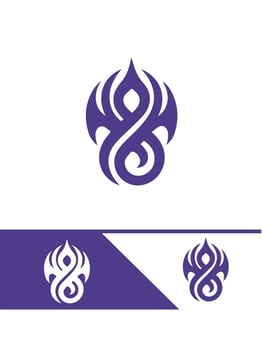 Tribal Blaze tribal logo design vector