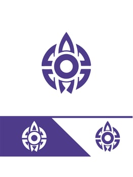 Tribal Fusion tribal logo design vector