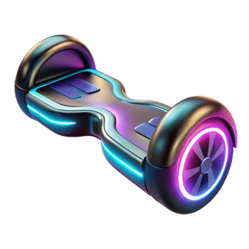 Futuristic 3D Hoverboard Illustration png