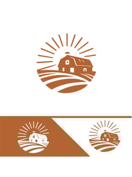 Verdant Acres FARM FIELD logo vector
