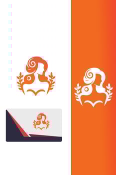 Sparkle Flaminine Girl Logo vector