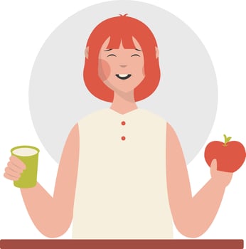 People Eating Delicious Food in Cartoon Design vector