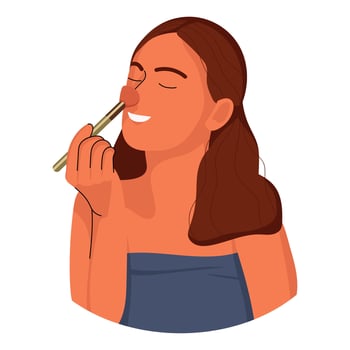 Women Applying Make Up vector