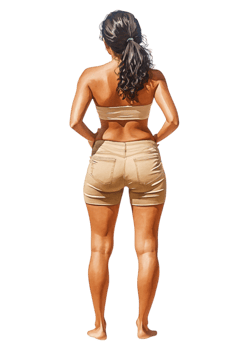 Woman in Casual Summer Outfit Posing Outdoors in Natural Light png