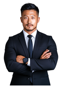 Confident Businessman in Formal Suit with Stylish Appearance png