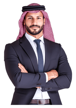Confident businessman wearing traditional attire posing professionally png