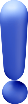 3D blue exclamation mark png