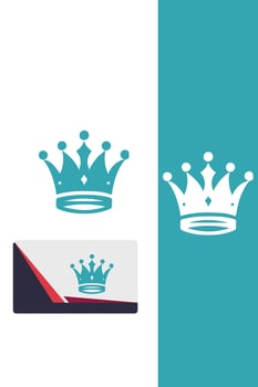 Golden Radiance royal crown logo vector