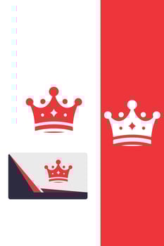 Golden Sovereign royal crown logo vector