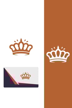 Golden Halo royal crown logo vector