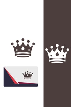 Golden Majesty royal crown logo vector
