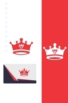 Imperial Aura royal crown logo vector