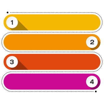 Infographic with 4 steps, process or options. for presentation. png
