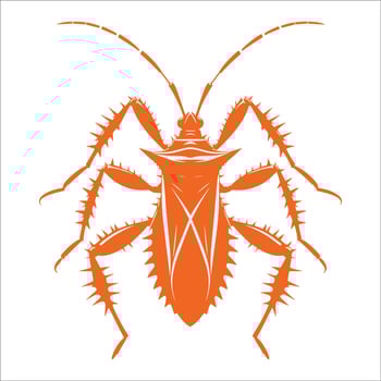 Spiky Assassin Bug Tribal Insect Silhouette vector