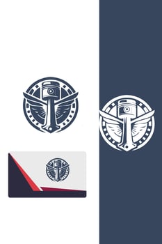 PistonFlight Studios Piston Wings logo vector