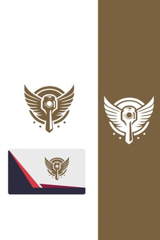Wing Drive Pistons Piston Wings logo vector