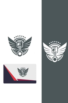 Steel Wings Piston Wings logo vector