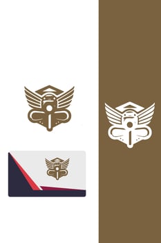 Jet Piston Co Piston Wings logo vector