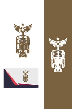 Velocity Pistons Piston Wings logo vector